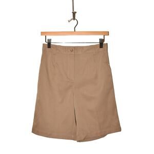 TALBOTS‎ NEW $44 Pleated Hi-Rise Khaki Mom Shorts Size 4P
